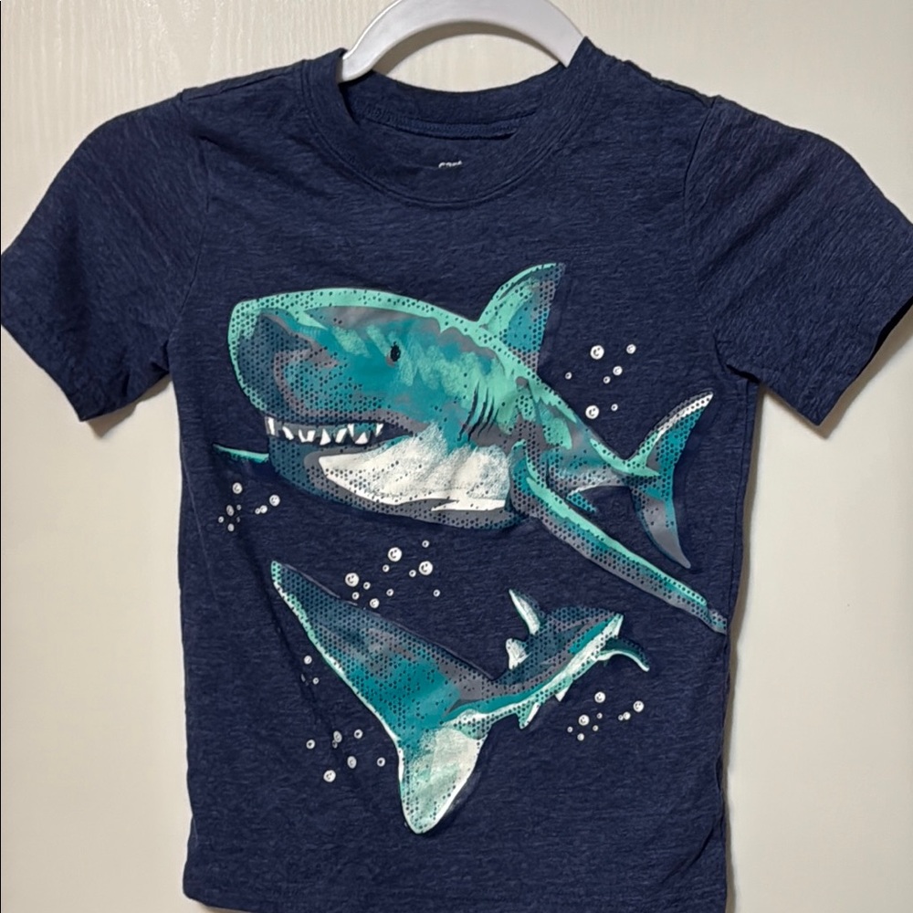 Carter’s Kids Shark Graphic Tee - Blue Size 6/6A
